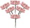 120 pcs Mini Paper Flowers,Mulberry Paper 1/2" Artificial Rose Flower with Stem for DIY Crafts Projects Scrapbooking Wedding Decorations (Pink)